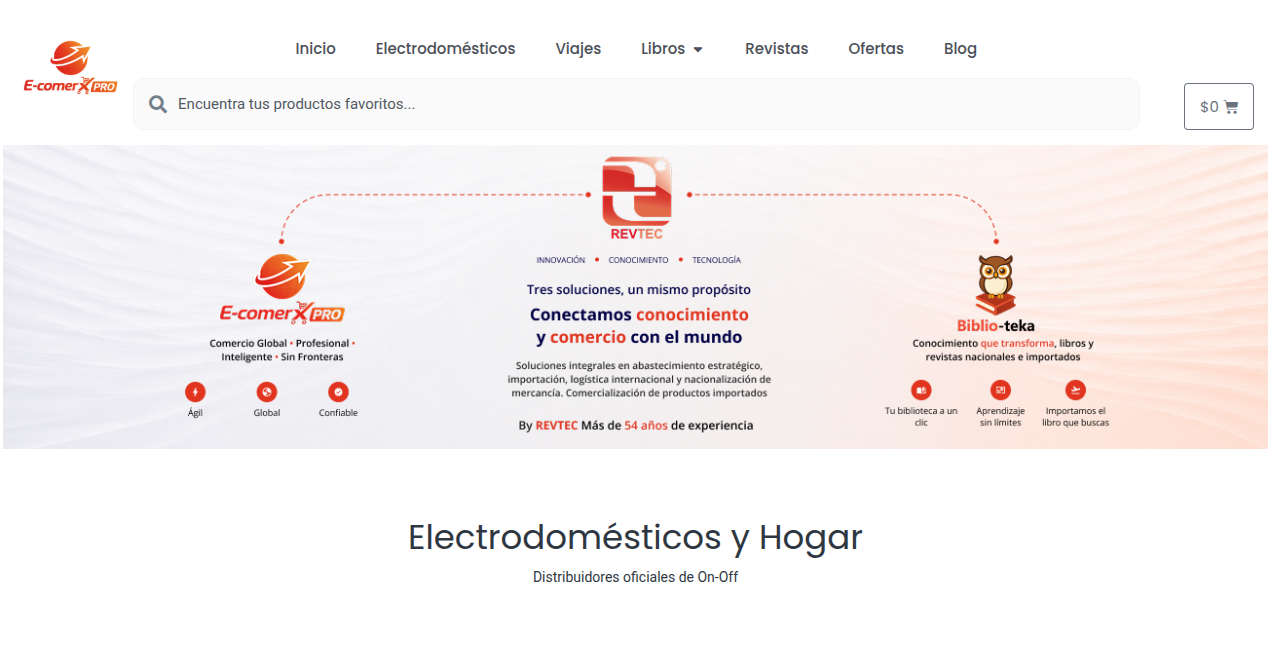 Captura del proyecto E-comerX PRO — Tienda Virtual